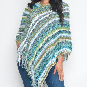 multi color poncho